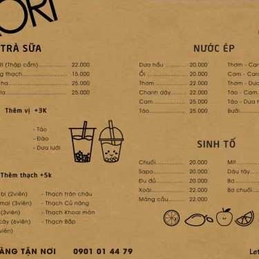 Thực đơn- Cafe Trà Sữa Kaori