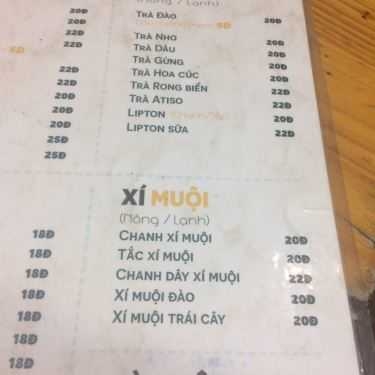 Thực đơn- Cafe Trà Sữa Khánh Trang 2 - Đường Số 24