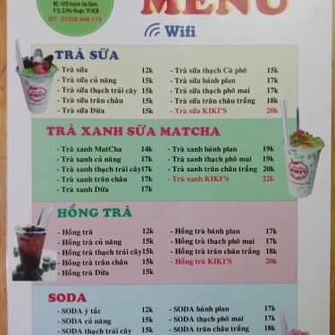 Thực đơn- Cafe Trà Sữa Kiki's