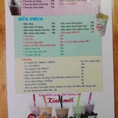 Thực đơn- Cafe Trà Sữa Kiki's