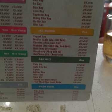 Thực đơn- Cafe Trà Sữa Kim - Nguyễn Thái Học