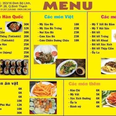 Thực đơn- Cafe Trà Sữa Kim House