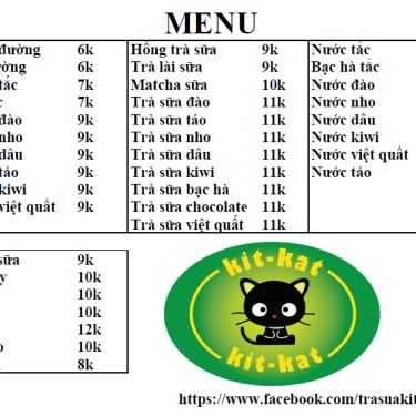 Thực đơn- Ăn vặt Trà Sữa Kit Kat - Nguyễn Trãi