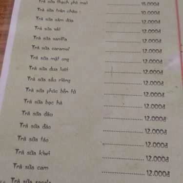 Thực đơn- Cafe Trà Sữa Kooltea