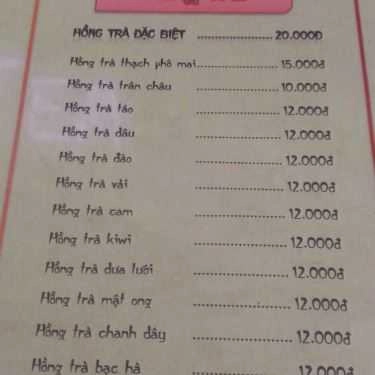Thực đơn- Cafe Trà Sữa Kooltea