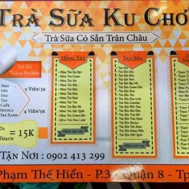 Thực đơn- Ăn vặt Trà Sữa Ku Chớp