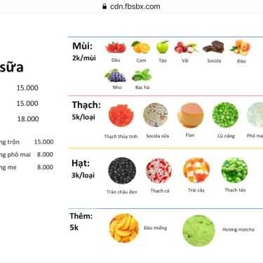 Thực đơn- Ăn vặt Trà Sữa & Bánh Tráng Lai Rai