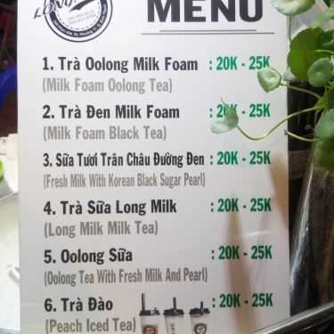 Thực đơn- Cafe Trà Sữa Long Milk
