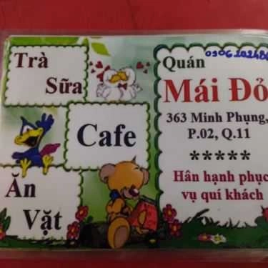 Thực đơn- Ăn vặt Trà Sữa Mái Đỏ