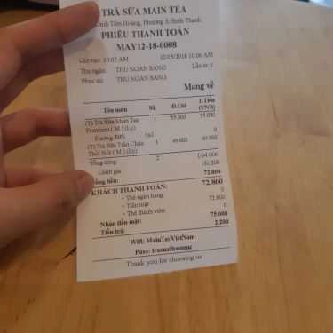 Tổng hợp- Cafe Trà Sữa Main Tea