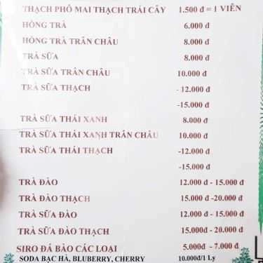 Thực đơn- Ăn vặt Trà Sữa Mang Về - Đoàn Văn Bơ