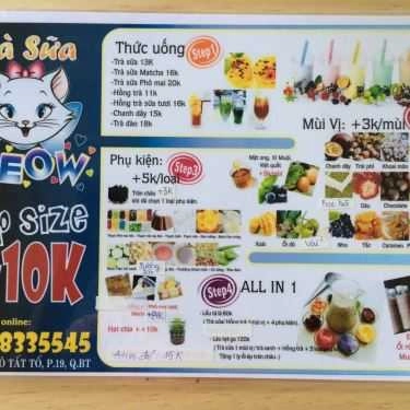Thực đơn- Cafe Trà Sữa Meow
