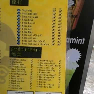 Thực đơn- Cafe Trà Sữa Momocha