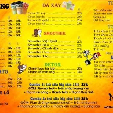 Thực đơn- Ăn vặt Trà Sữa Na Béo