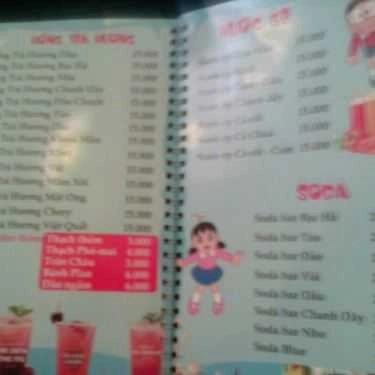 Thực đơn- Cafe Trà Sữa Na.Nobita - Nguyễn Văn Bảo