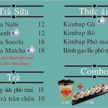 Thực đơn- Trà Sữa Nabi - Shop Online