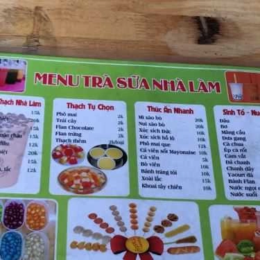 Thực đơn- Cafe Trà Sữa & Ăn Vặt Nhà Làm