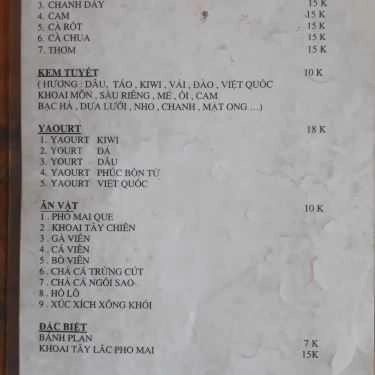 Thực đơn- Cafe Lolipop - Trà Sữa & Sinh Tố