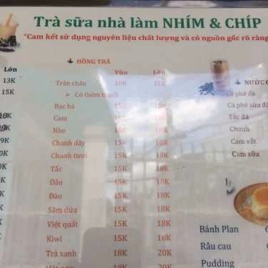 Thực đơn- Cafe Nhím & Chíp - Trà Sữa & Ăn Vặt