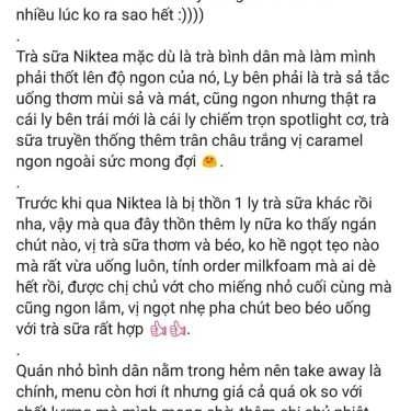 Tổng hợp- Ăn vặt Trà Sữa Niktea