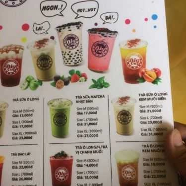 Thực đơn- Cafe Trà sữa Big Cup - Đặng Văn Bi