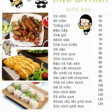 Thực đơn- Ăn vặt Trà Sữa Ông Bà Anh