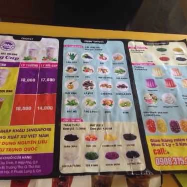 Thực đơn- Cafe Trà sữa Big Cup - Đặng Văn Bi