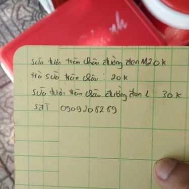 Thực đơn- Ăn vặt Trà Sữa Pé Ù