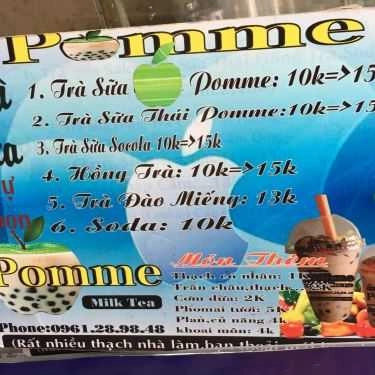 Thực đơn- Ăn vặt Trà Sữa Pomme