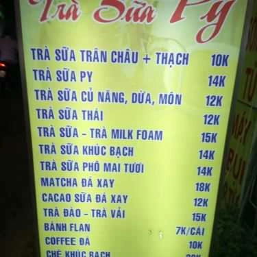 Thực đơn- Cafe Py - Quán Trà Sữa - Lê Đức Thọ