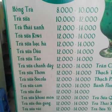 Thực đơn- Cafe Trà Sữa Quyên