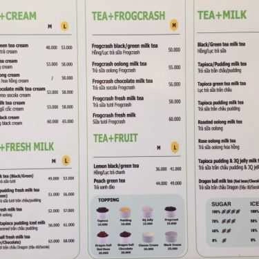 Thực đơn- Cafe Trà Sữa R&B Tea - Phạm Hùng