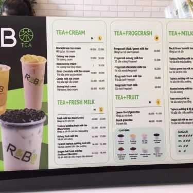 Thực đơn- Cafe Trà Sữa R&B Tea - Phạm Hùng