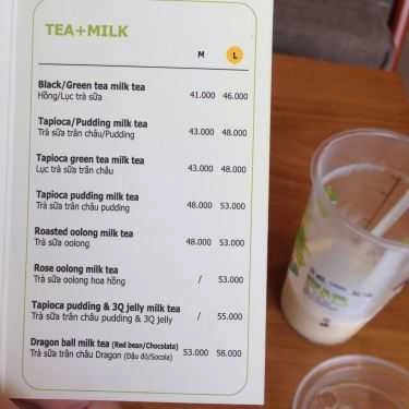 Thực đơn- Cafe Trà Sữa R&B Tea - Quang Trung