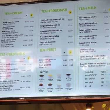 Thực đơn- Cafe Trà Sữa R&B Tea - Quang Trung