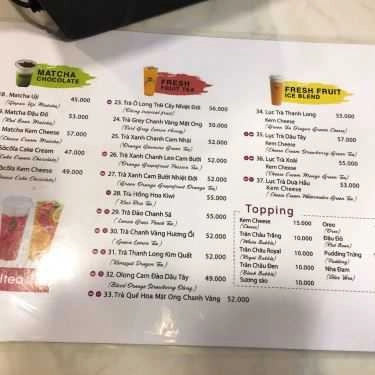 Thực đơn- Cafe Royaltea - Trà Sữa Hồng Kông - Lê Văn Sỹ