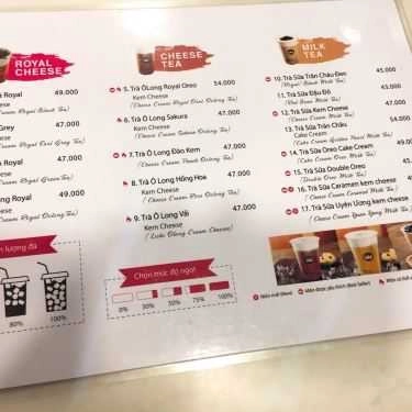 Thực đơn- Cafe Royaltea - Trà Sữa Hồng Kông - Lê Văn Sỹ