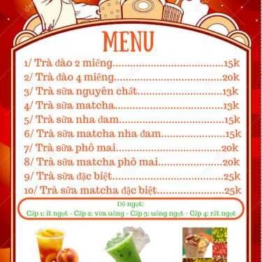 Thực đơn- Ăn vặt Trà Sữa Sạch - Chung Cư K26
