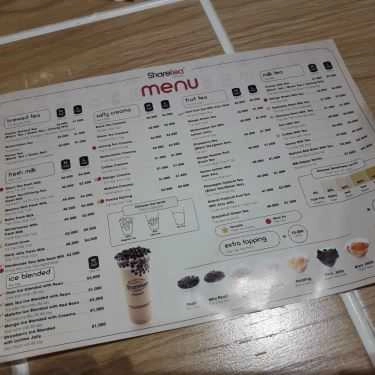 Thực đơn- Cafe Trà Sữa Sharetea - Dân Chủ