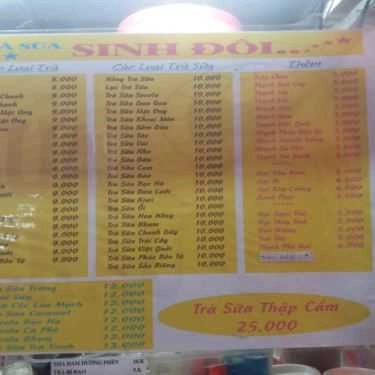 Thực đơn- Cafe Trà Sữa Sinh Đôi - Bùi Đình Túy