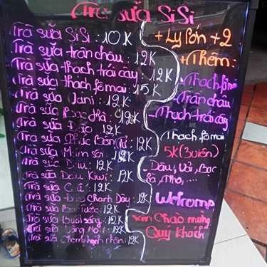 Thực đơn- Ăn vặt Trà Sữa SiSi