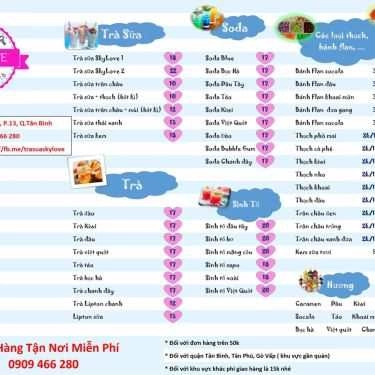 Thực đơn- Ăn vặt Trà Sữa SkyLove