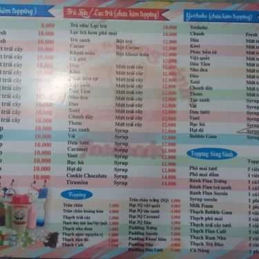 Thực đơn- Ăn vặt Sóng Sánh - Trà Sữa Homemade