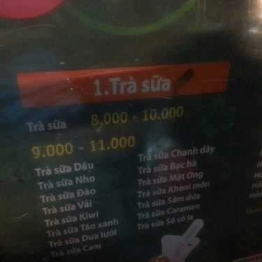 Thực đơn- Ăn vặt Trà Sữa Sun Moon - Toan Fame Milktea