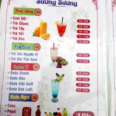 Thực đơn- Ăn vặt Trà Sữa Sương Sương