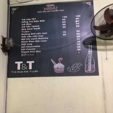 Thực đơn- Cafe Trà Sữa T & T - Lê Quý Đôn