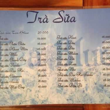 Thực đơn- Cafe Trà Sữa Tea Blue