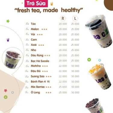 Thực đơn- Cafe Trà Sữa Tea Cup - UnionSquare