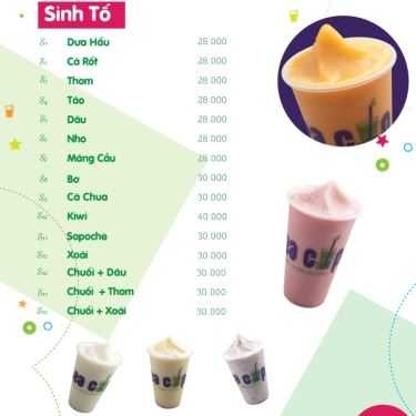 Thực đơn- Cafe Trà Sữa Tea Cup - UnionSquare