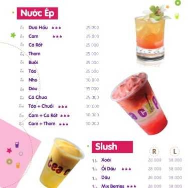 Thực đơn- Cafe Trà Sữa Tea Cup - UnionSquare